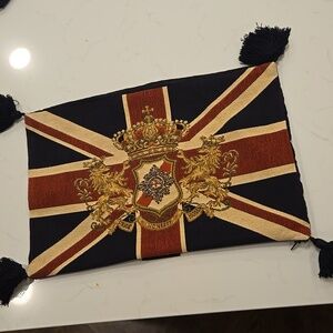 Union Jack Decorative Pillow with Tassels